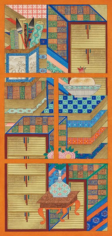 남윤희 - 도안문 책거리 8폭 5