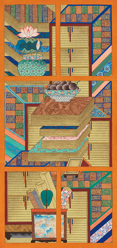 남윤희 - 도안문 책거리 8폭 4