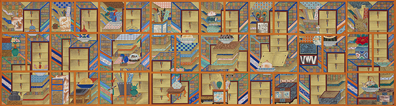 남윤희 - 도안문 책거리 8폭