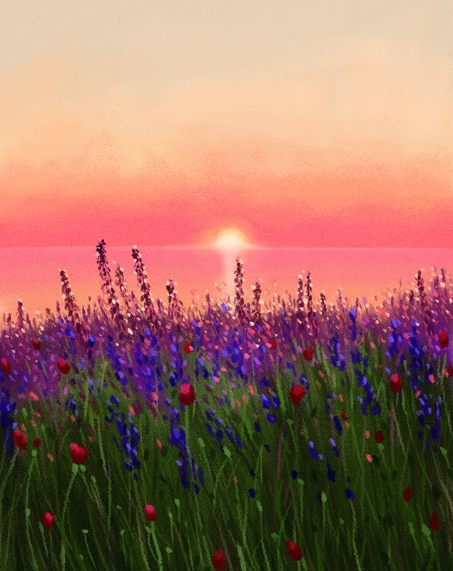 프롬메이 박지영 작가 - 비스뷔의 노을