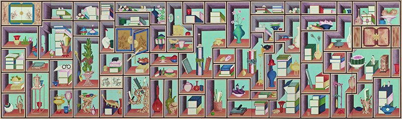 남윤희 - 책장기명도 8폭