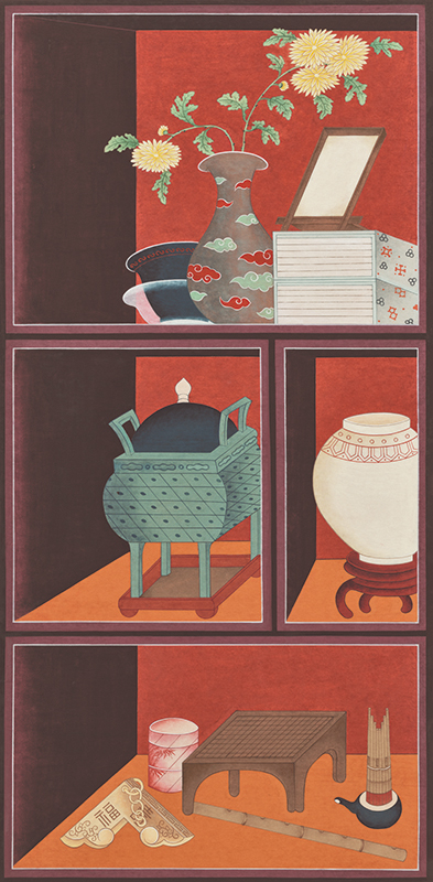 남윤희 - 책가도 8폭 8