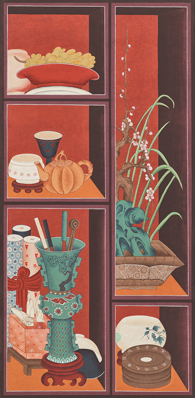 남윤희 - 책가도 8폭 2