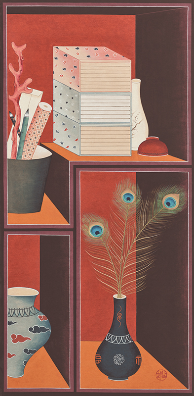 남윤희 - 책가도 8폭 1