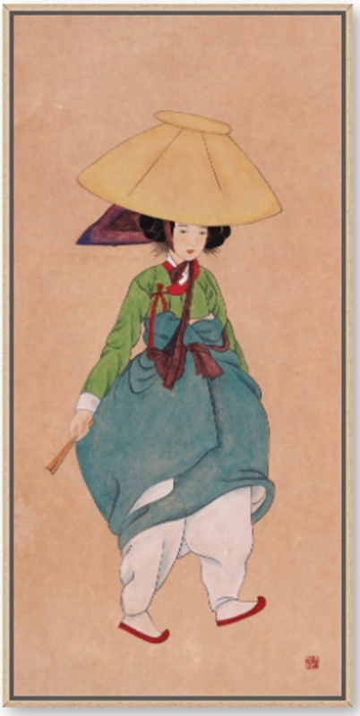 문명화 - 신윤복 미인도 (전모를 쓴 여인)