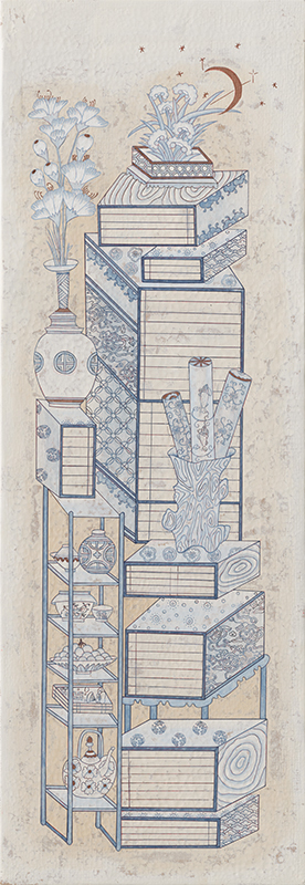 이경주 - 블루 책거리 (벽화) VII