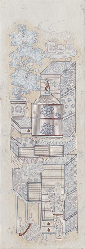 이경주 - 블루 책거리 (벽화) VIII