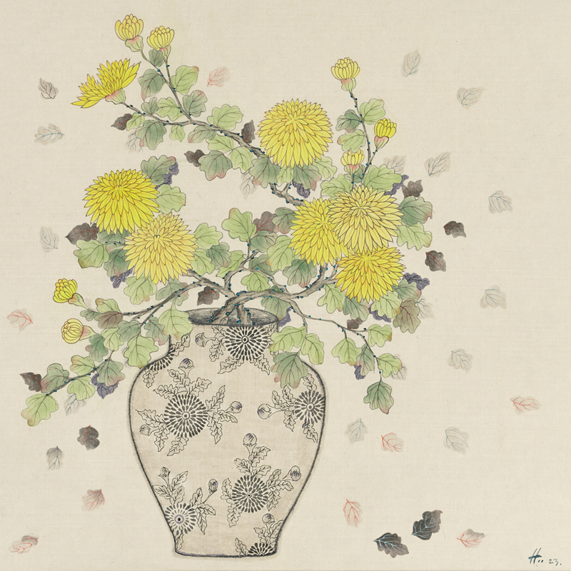 김경희 - 달항아리_봄의 정원 II