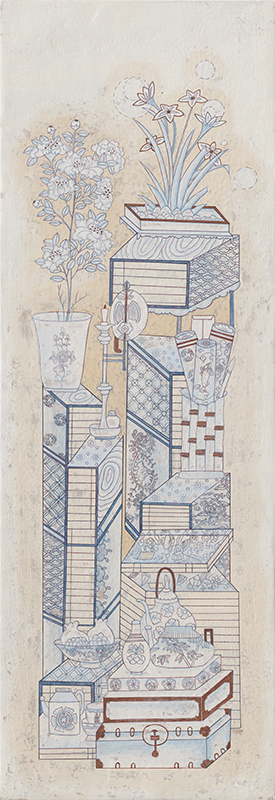 이경주 - 블루 책거리 (벽화) I