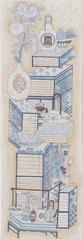 이경주 - 블루 책거리 (벽화) III