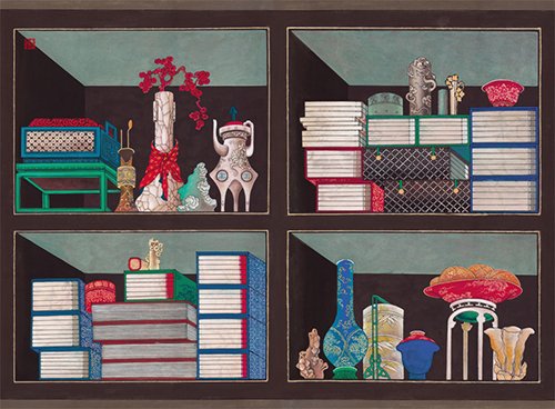 민화가인 - 책가도 2폭 1