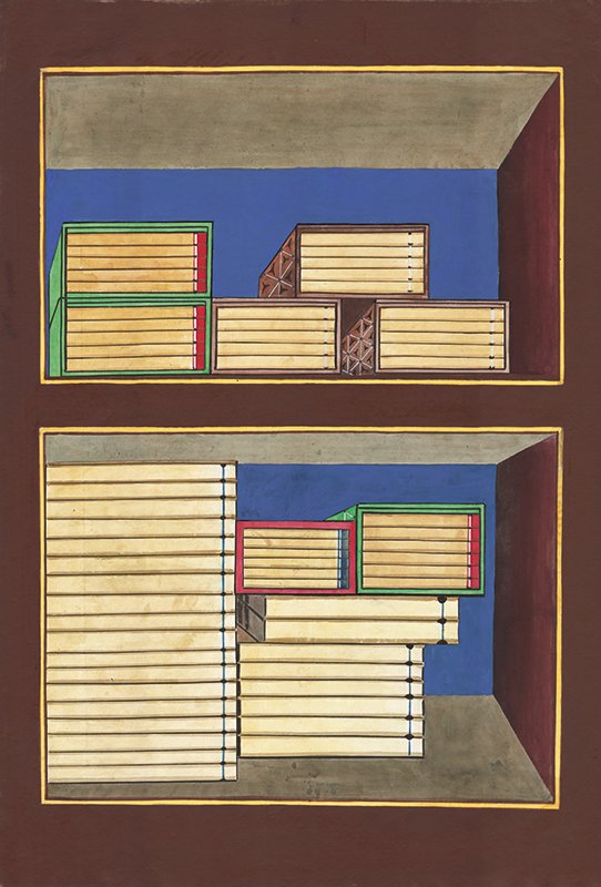 민화가인 - 책가도6폭 1