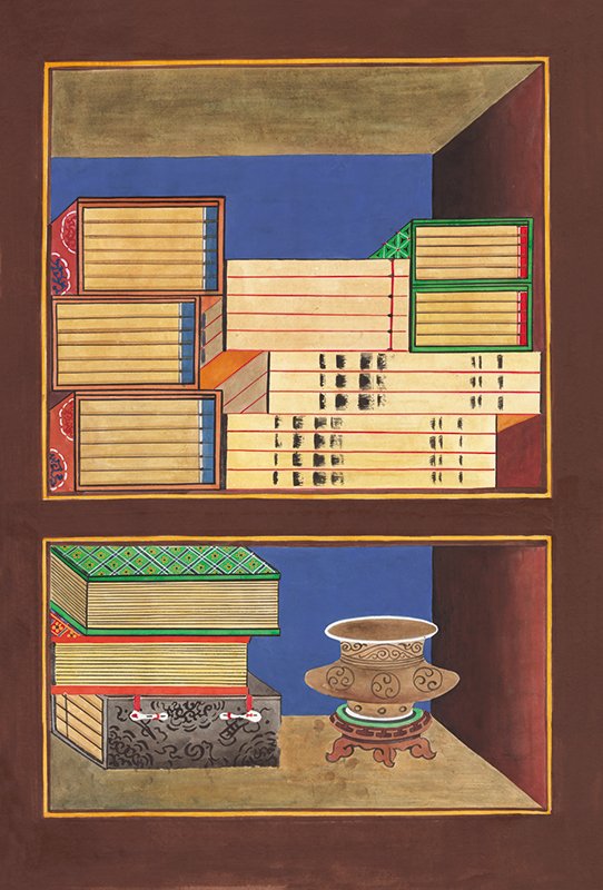 민화가인 - 책가도6폭 4