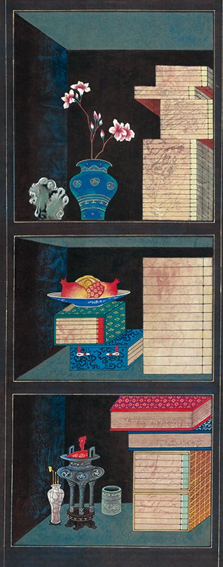 민화가인 - 책가도 (석류)