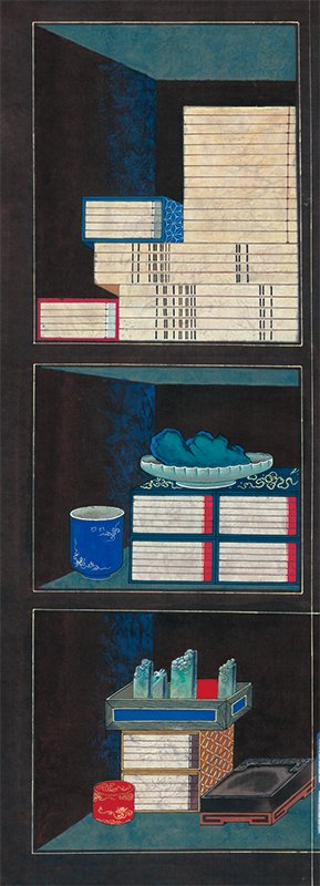 민화가인 - 책가도 (벼루)