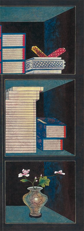 민화가인 - 책가도 (꽃)