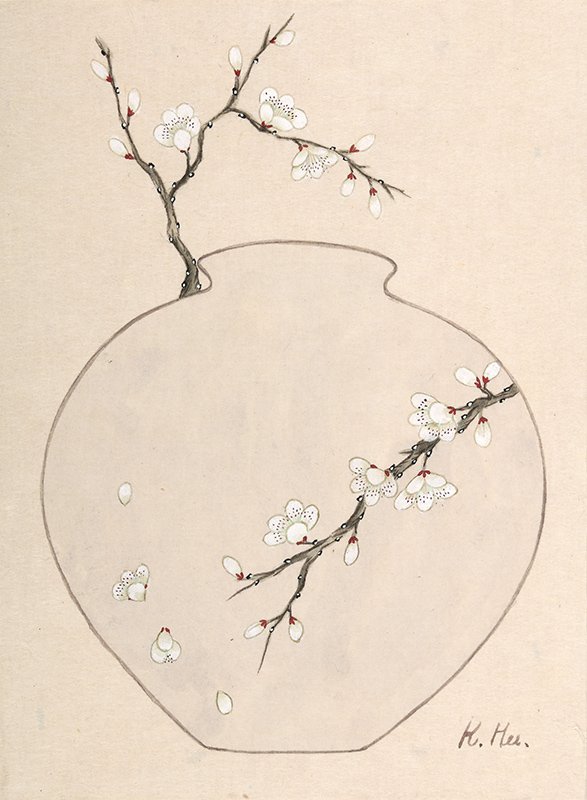 김경희 - 달항아리_꽃을담다 Ⅲ