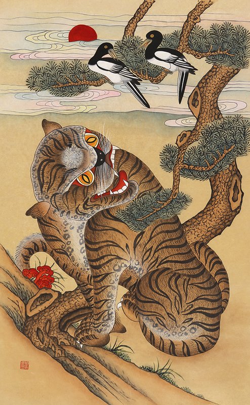 박정은 - 호작도 (까치와 호랑이) Ⅰ