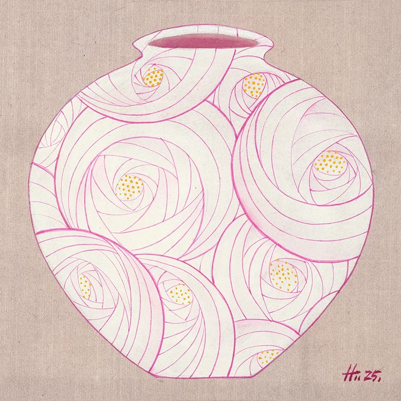 김경희 - 달항아리 꽃 I