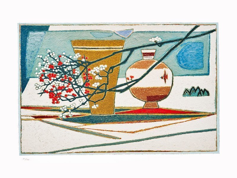 김환기 - 매화 꽃이 있는 정원