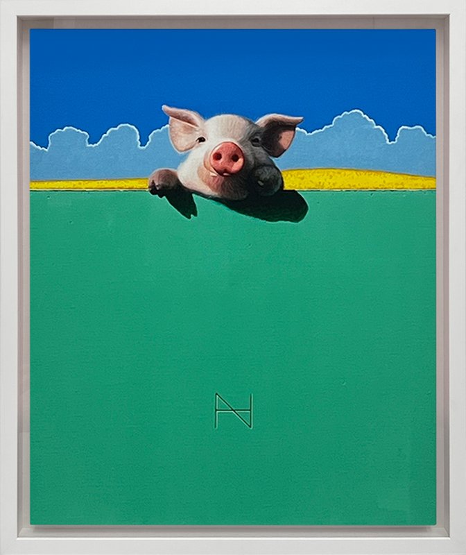 송형노 - Olivia over the Wall (Cumulus, Yellow Field, Mint Wall)