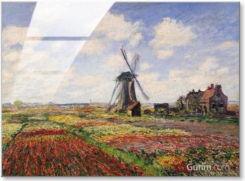 클로드 모네 - Tulip Fields with The Rijnsburg Windmill, 1886