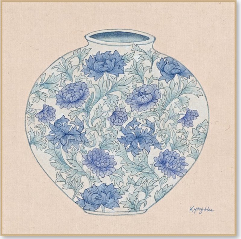 김경희 - 달항아리_Chrysanthemum Blue