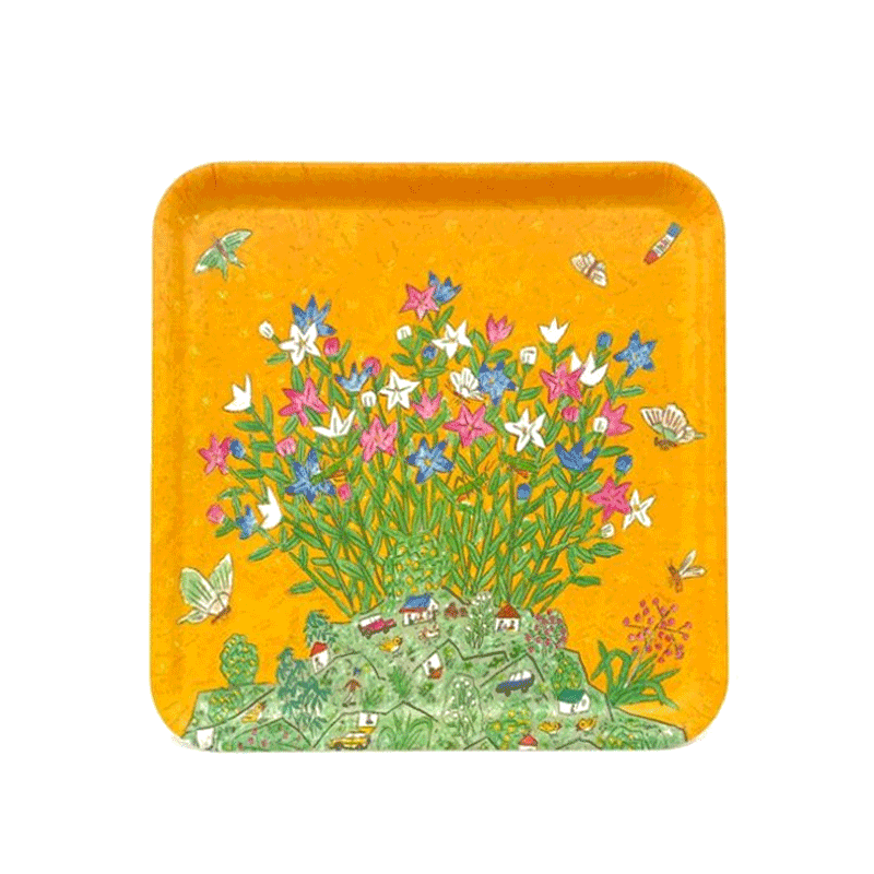 이왈종 - 트레이 (노란도라지꽃)