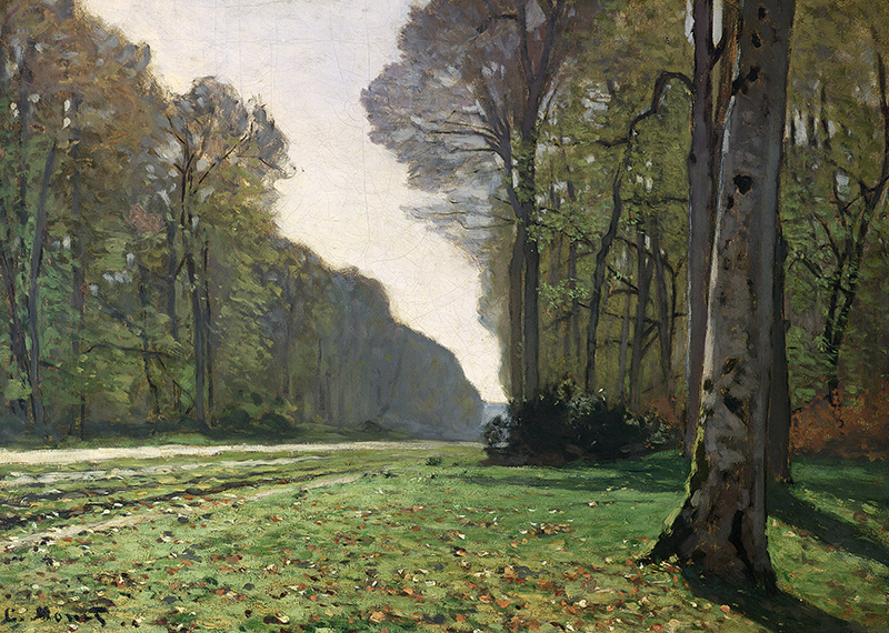 클로드 모네 - The Road to Bas-Breau, Fontainebleau (Le Pave de Chailly), c.1865