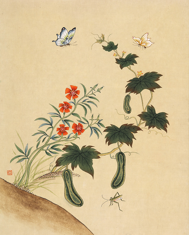 최임숙 - 신사임당 (초충도_ 오이와 메뚜기)