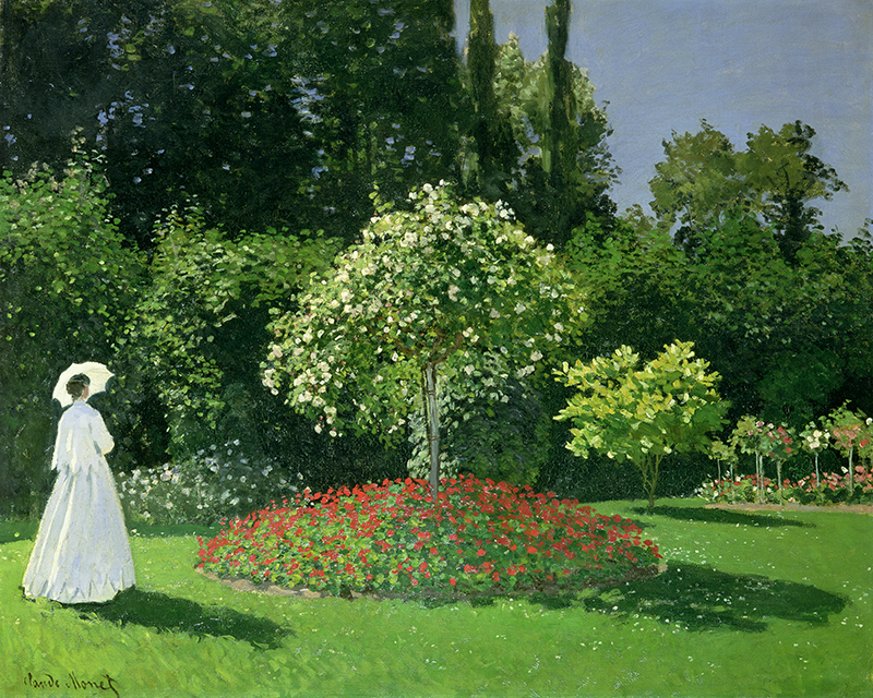 클로드 모네 - Jeanne Marguerite Lecadre in Her Garden, 1866