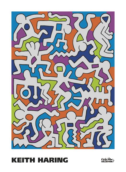 키스해링 - Untitled (Palladium Backdrop), 1985