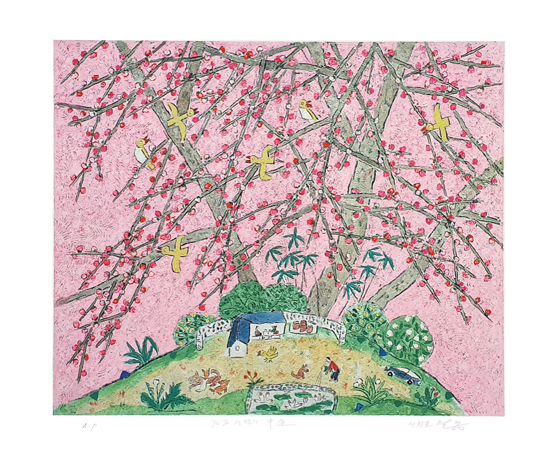 이왈종 - 제주생활의 중도 Pink pink