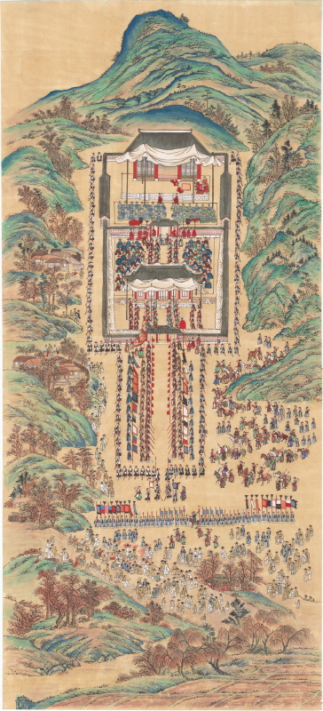 민화가인 - 화성능행도8폭 8 (화성성묘전배도)