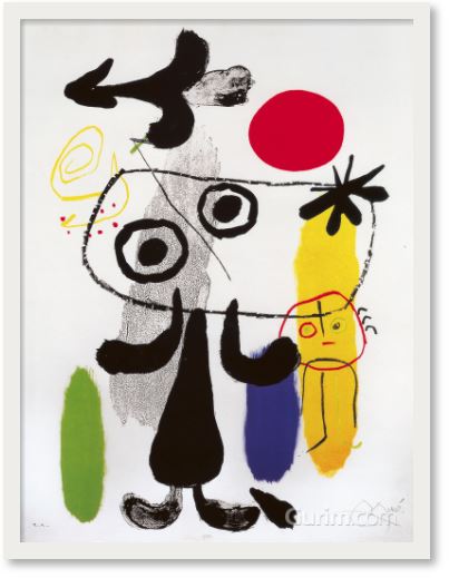 호안 미로 - Figur gegen rote Sonne II