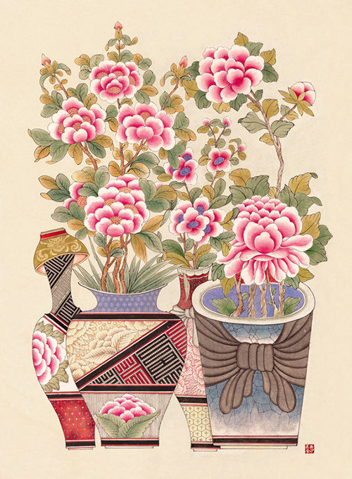 민화가인 - 기명절지도 1