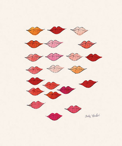 앤디 워홀 - Stamped Lips, C. 1959