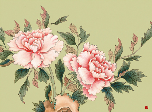 민화가인 - 모란도 2