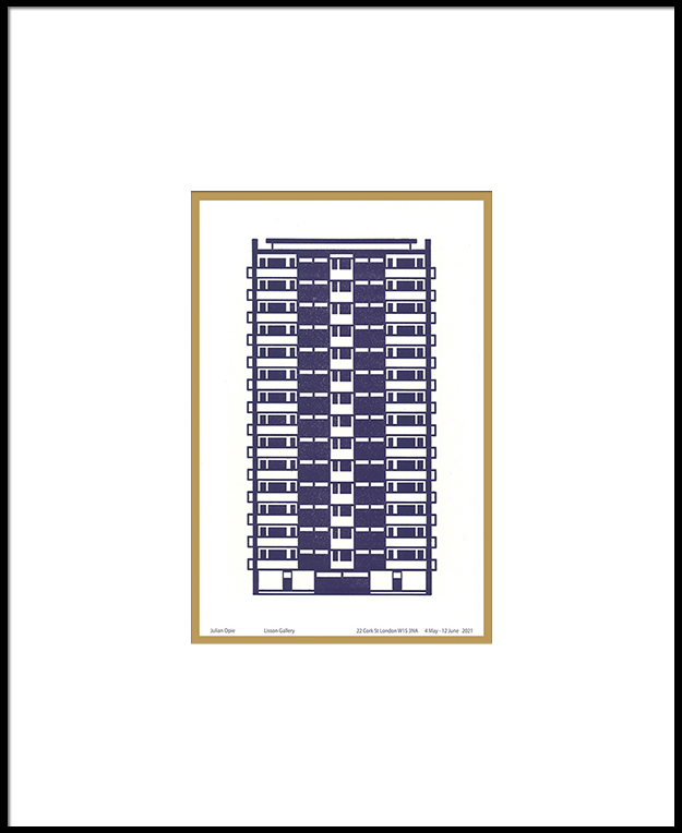 줄리안 오피 - Lisson Gallery Invite Poster