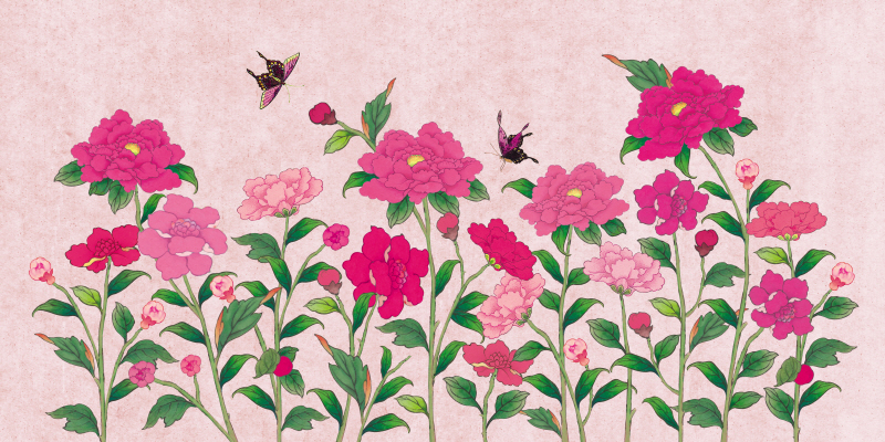 이숙자 - 화초밭 초여름 분홍