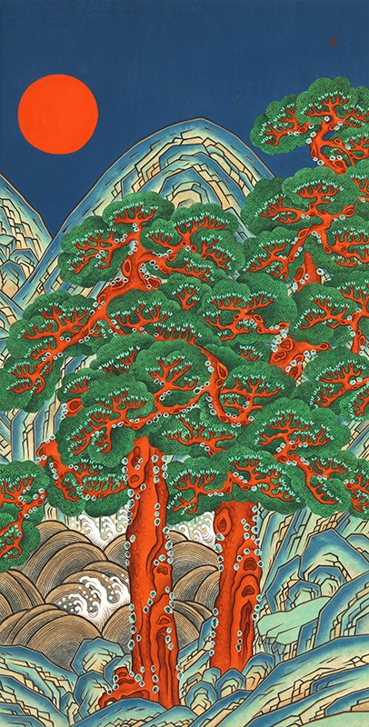 손유영 - 일월오봉도 4폭 4