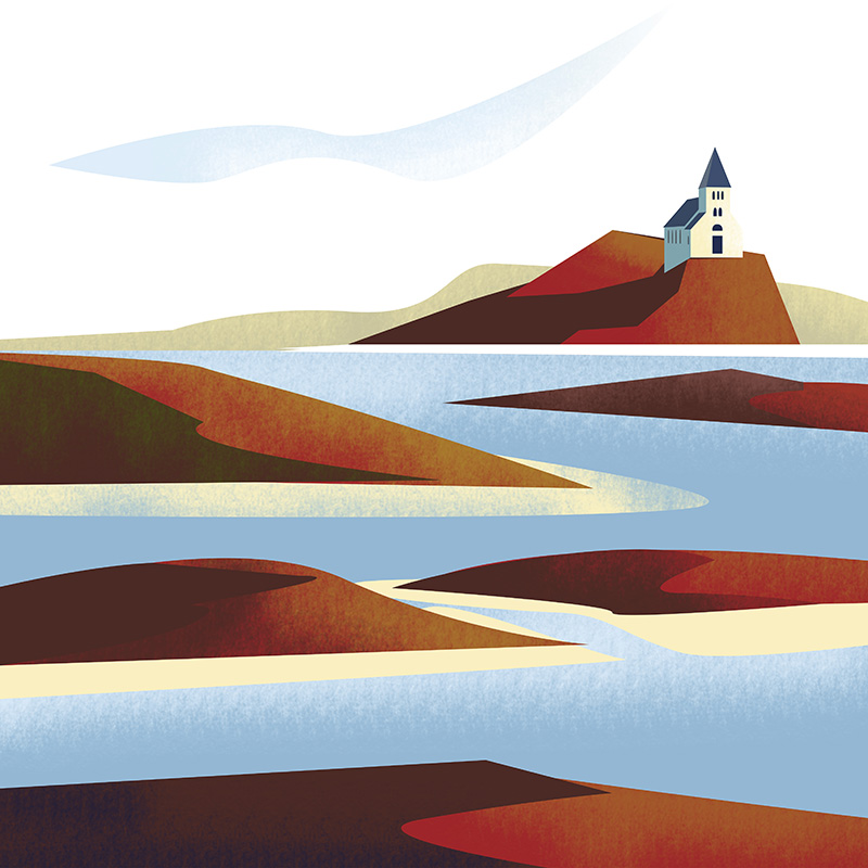 아크틱 프레임 - Illustrated Italian Landscape V