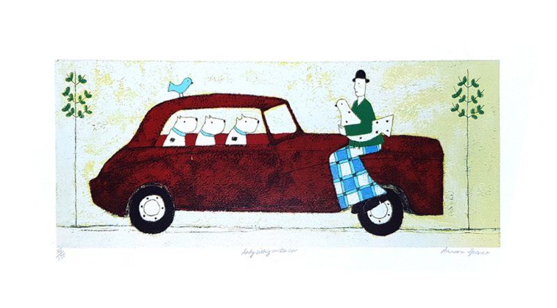 아노라 스펜스 - Lady Sitting on the Car