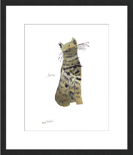 앤디 워홀 - Cat From 25 Cats Named Sam And One Blue Pussy, C. 1956 (Green Sam)
