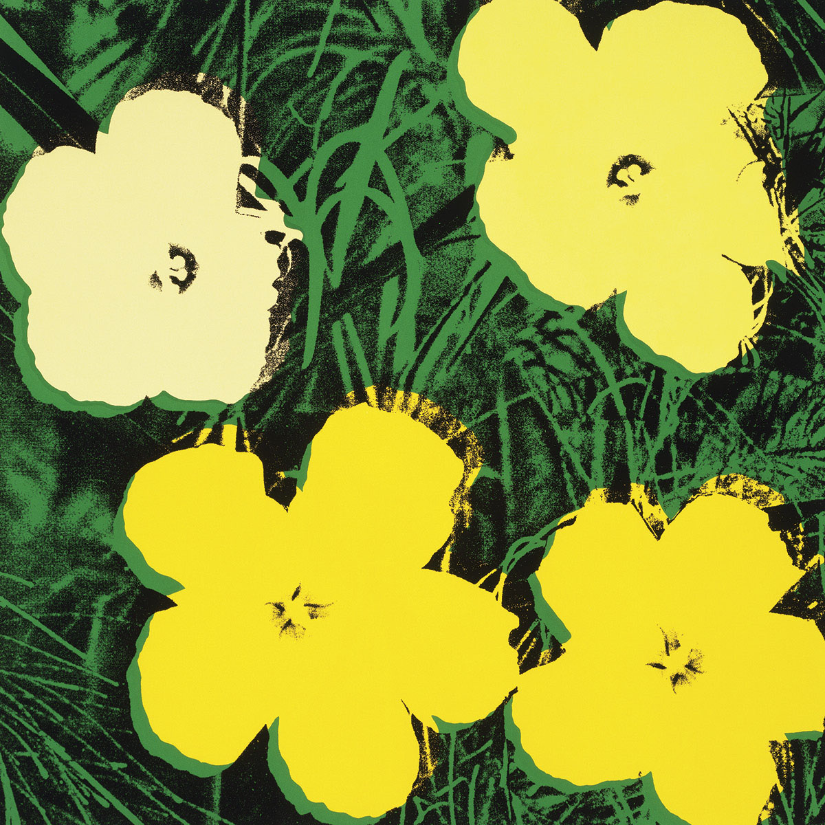 앤디 워홀 - Flowers, 1970 (4 Yellow)