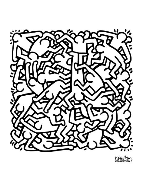 키스해링 - Party Of Life Invitation, 1986