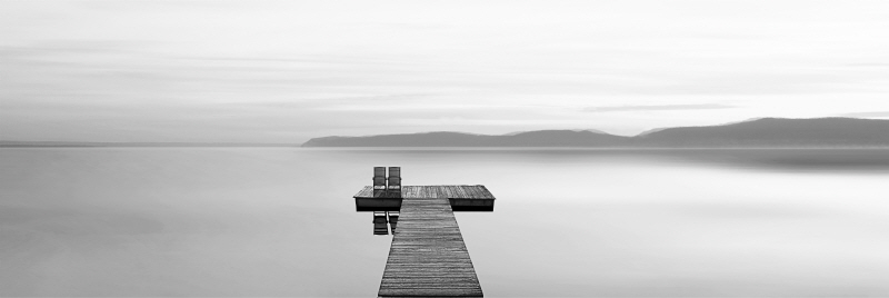 제임스 맥로핀 - Black & White Water Panel XII