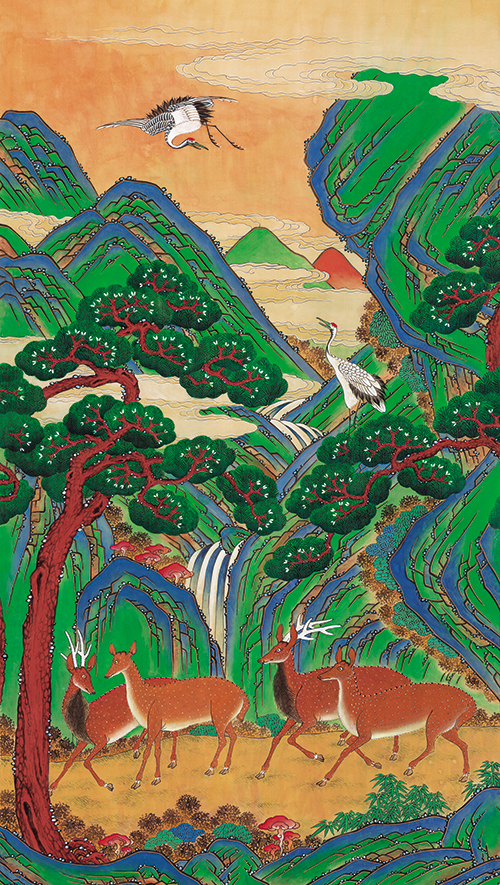 민화가인 - 십장생도 10폭 3