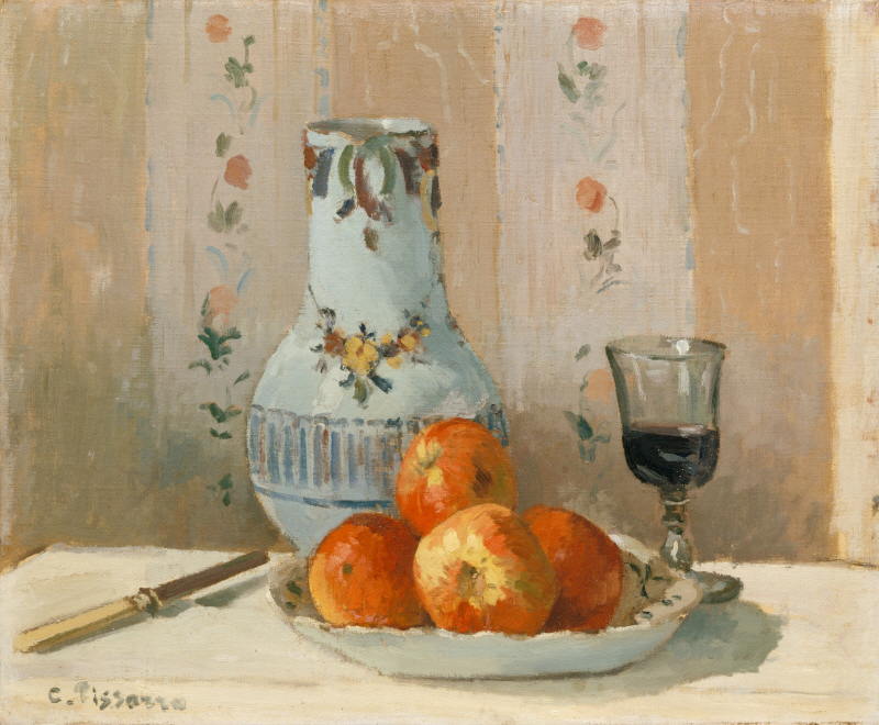 카미유 피사로 - Still Life with Apples and Pitcher