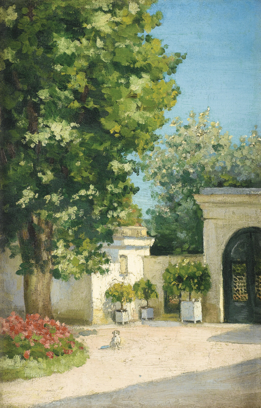 구스타브 카유보트 - De l’exèdre, Le Porche de la Demeure Familiale